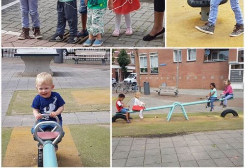 Samen oversteken en buitenspelen